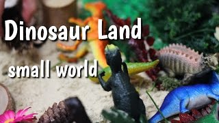 Sensoryczna zabawa - dinozaury | Dinosaur Land small world play