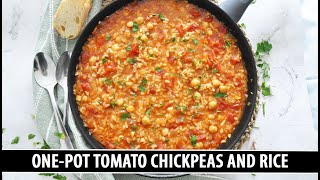 One-Pot Tomato Chickpeas and Rice | Seriously Good Pantry Staple Recipe
