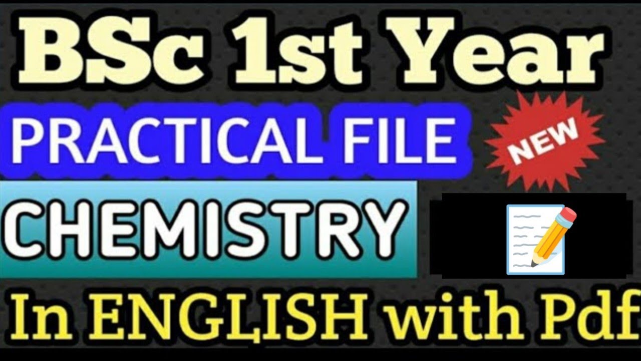 #BSc 1st year Chemistry Practical File in English 2022 with PDF