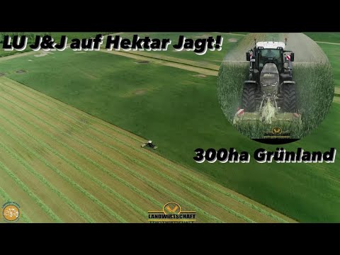 LU J&J auf Hektar Jagt! 300ha Grünland - GPS Mähen 2023 NEW Fendt 930 Black Beauty & Claas Mähkombi