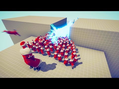 100x SANTA CLAUS vs 3x EVERY GOD 🧙🏽 | Totally Accurate Battle Simulator TABS