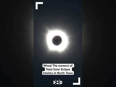 WATCH: The moment of Total Solar Eclipse totality in North Texas