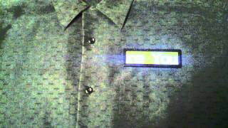 3 1 White on Blue Shirt, Scrolling Message