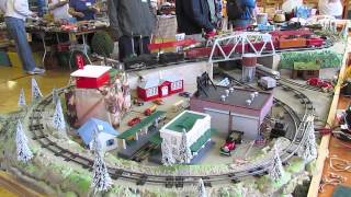 preview picture of video 'Three S Gauge Trains on the ACSG Super 8 Layout in Mebane, NC'