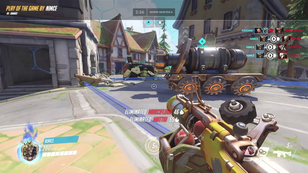 Overwatch - Junkrat triple kill