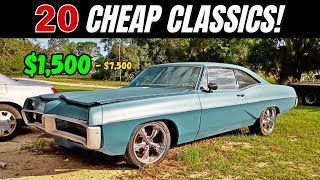20 Classic Cars by Owners — Priced to Sell! ($1,5K–$7,5K)