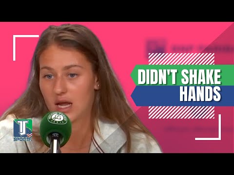 Ukrainian Marta Kostyuk EXPLAINS why she DIDN'T SHAE hands with Belarusian Aryna Sabalenka