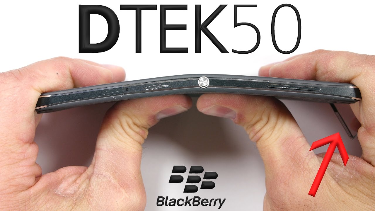 DTEK50 BlackBerry - Durability Test - Scratch burn and BEND tested