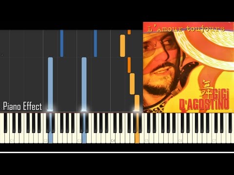L'Amour Toujours - Gigi D'Agostino piano tutorial