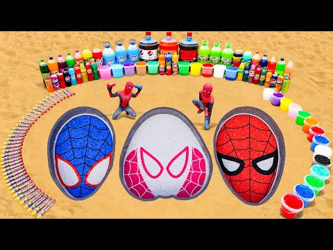How to Make Spiderman Family with Spiderman, SpiderGwen and MilesMorales, 7up, Fanta, Cola vs Mentos