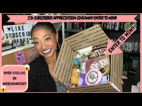 CONTEST CLOSED 23K SUBSCRIBER APPRECIATION GIVEAWAY BOX STUFFED WITH OVER $150.00 IN GOODIES ♥️😍💃 Video