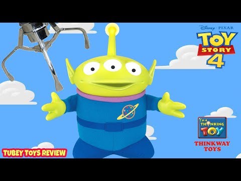 Toy Story 4 Alien Thinkway Toys Talking Doll Light Up Antenna Area 51 Alien Tubey Toys