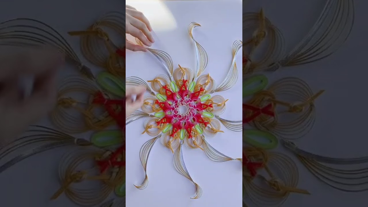 マンダラ水引細工 #水引 #マンダラ #mizuhiki #結び方