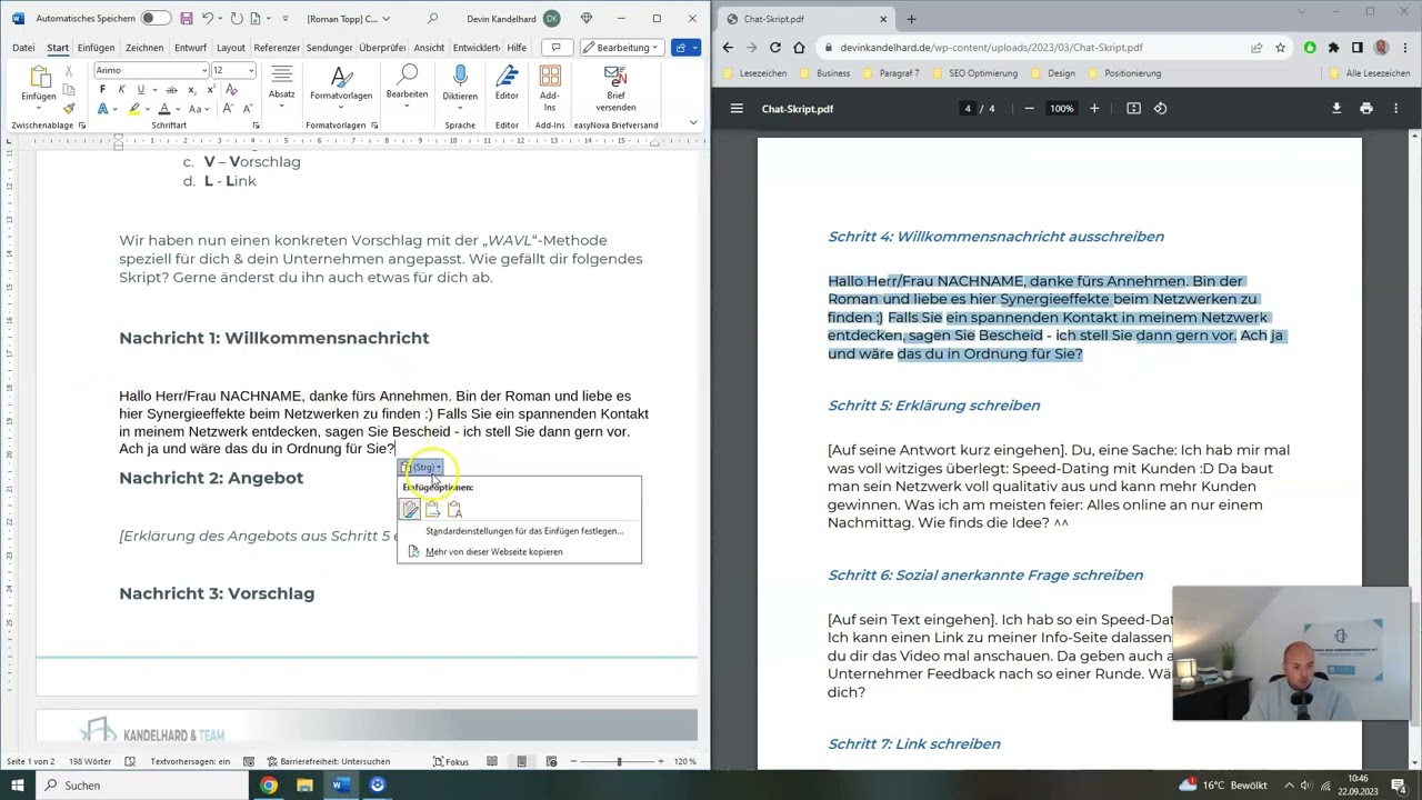 Sorglos Paket - Skript präsentieren