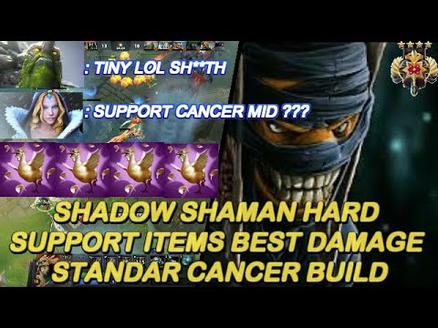 Dota 2 - Shadow Shaman 7.27d Hard Support Best Build Items Damage Gameplay / NashDota Winner
