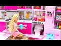 Real Cooking In Barbie Doll Kitchen Refrigerator Toy - Puppenküche echtes Kochen