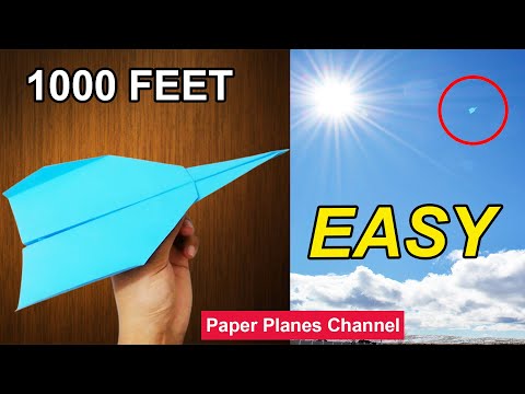 How to make a Paper Airplane that flies Far 1000 Feet. (Full HD) #paperplaneschannel