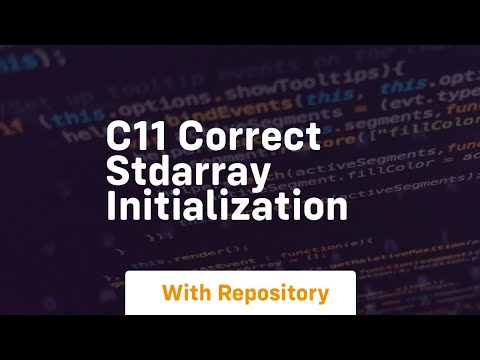 C11 Stdarray
