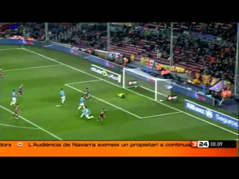 FC.Barcelona 5-0 Almería - Messi Villa Pedro Keita - Semifinal Ida Copa Rey 26 1 11 Highlights