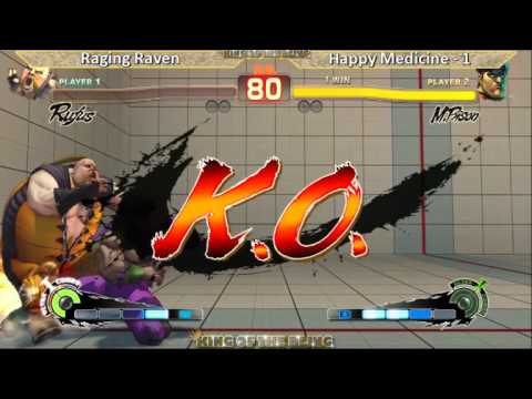 Raging Raven (Rufus) vs. NVGA/HVGL Happy Medicine (M.Bison/Dictator)  King of the Bling 2012 SSF4:AE
