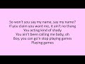 Summer Walker Playing Games Lyrics