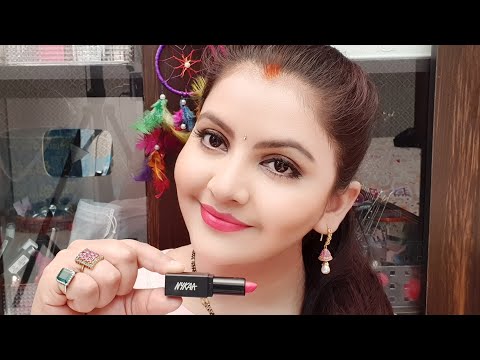 Nykaa so matte mini lipstick shade 45m dirty peach review & lipSwatch |lipstick for daytonight| RARA Video