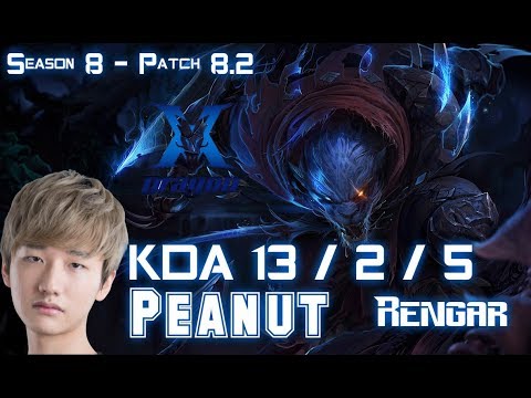 KZ Peanut RENGAR vs FIDDLESTICK Jungle - Patch 8.2 KR Ranked