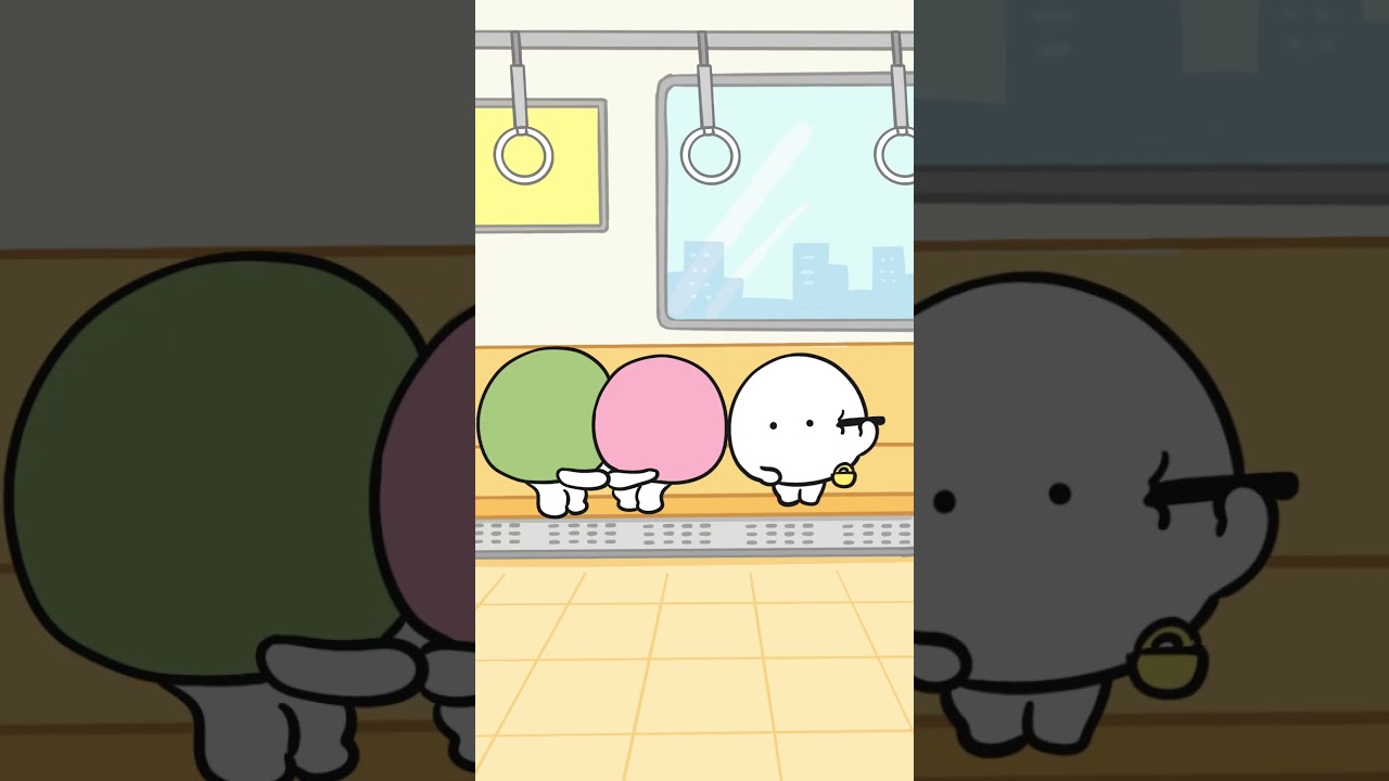 🍡　#animation #cartoon #cute #shortanime #funny #おにぎりとうめぼし