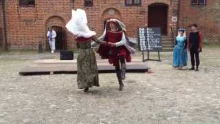 Saltarello. Medieval dance. Lithuanian dancers