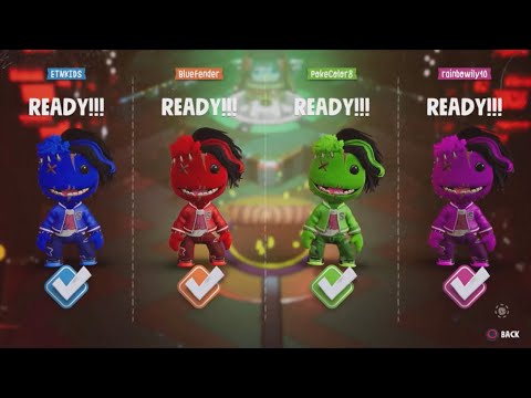 Sackboy: A Big Adventure Colored Zombie Skin PS5 Gameplay | 4-Player Co-Op 81 Happy Halloween! 🎃