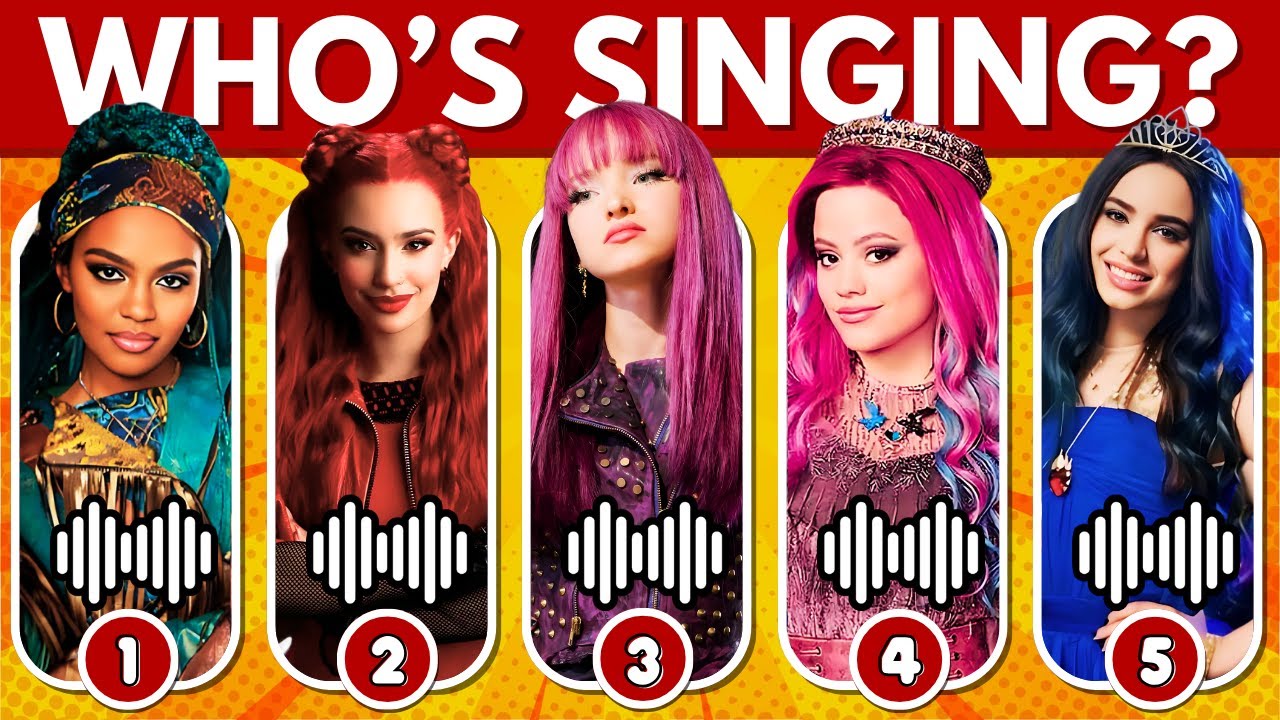 Guess Who's SINGING 🎵 Descendants: The Rise of Red ❤️ Red, Chloe, Jay, Uliana, Mal, Evie, Carlos...