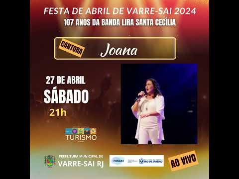 Confirmado show de Joana na Festa de Abril 2024 em Varre-Sai.