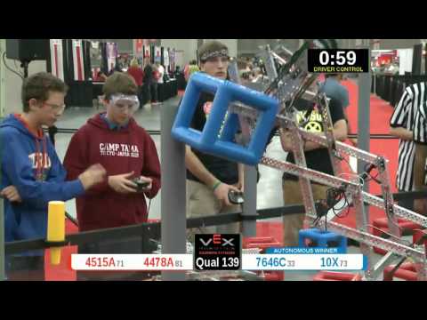 2015 VRC Math Q139 - 4515A 4478A vs 7646C 10X - 13 to 58 - VEX Worlds 2015 - Math Division