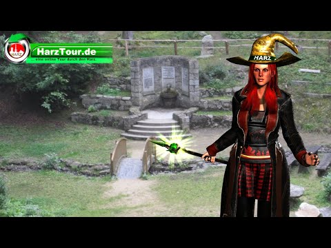 HarzHexe - Calziumquelle im Kurpark von Stecklenberg im Harz