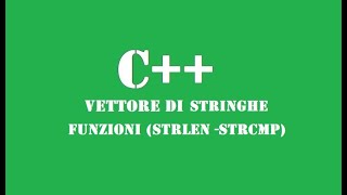 C++  Stringhe