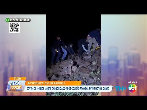Tragédia em Irapuru: jovem de 19 anos perde a vida em batida entre moto e carro