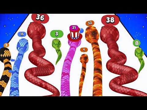 📌Satisfying Tiktok Mobile Game: Snake Color 3D,Layer Runner, Rescue Push 3D, Jelly Run 3D,All Level,