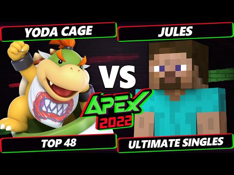 Apex 2022 - Yoda Cage (Bowser Jr) Vs. Jules (Steve) SSBU Ultimate Tournament