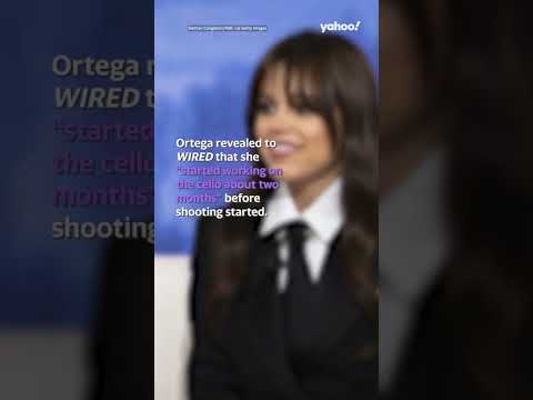 Did Wednesday’s Jenna Ortega really play the cello? | #shorts #yahooaustralia