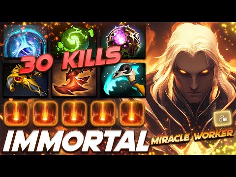INVOKER 30 FRAGS MIRACLE OWNAGE - Dota 2 Pro Gameplay [Watch & Learn]
