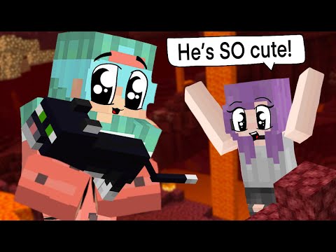 Peek-a-Boo into Nether + MY NEW KITTY - Minecraft Survival Part 7