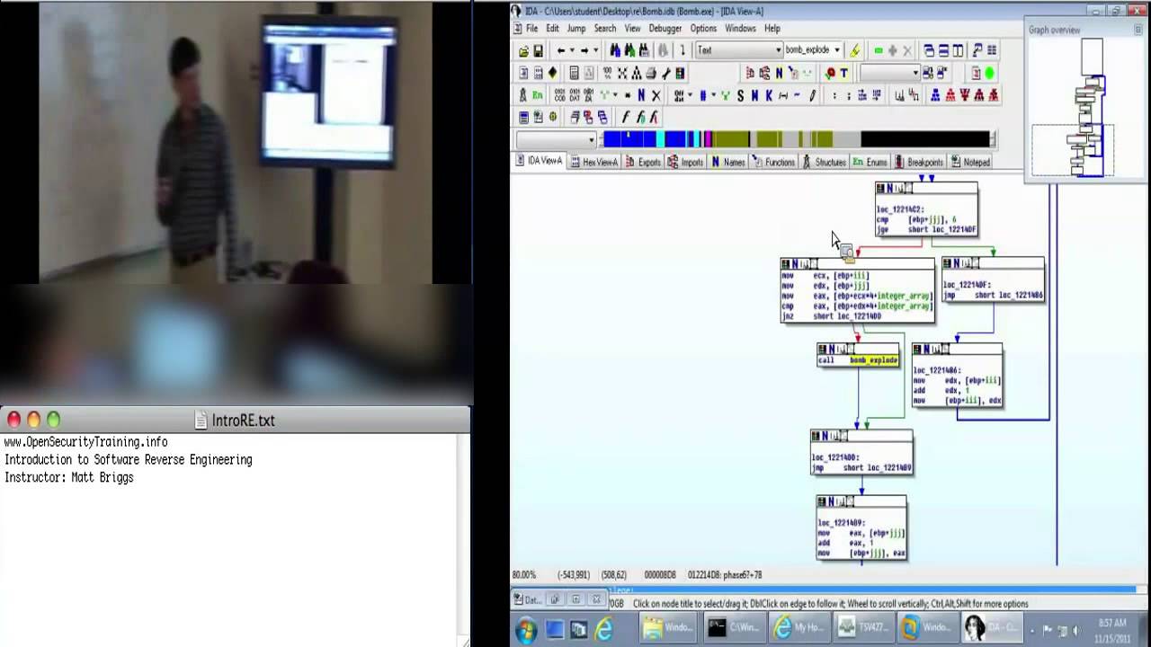 OpenSecurityTraining: Introduction To Reverse Engineering Software (day 2, part 1)