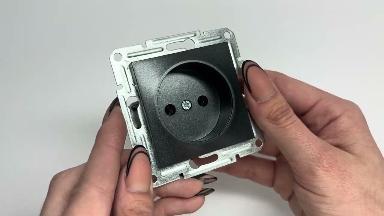 Розетка одинарна б/з SCHNEIDER Asfora антрацит EPH3000171