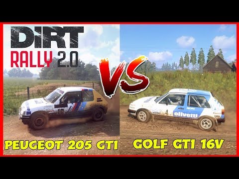 Dirt Rally 2.0 PS4 PRO Gameplay | GOLF GTI 16V VS PEUGEOT 205 GTI | LOGITECH G29