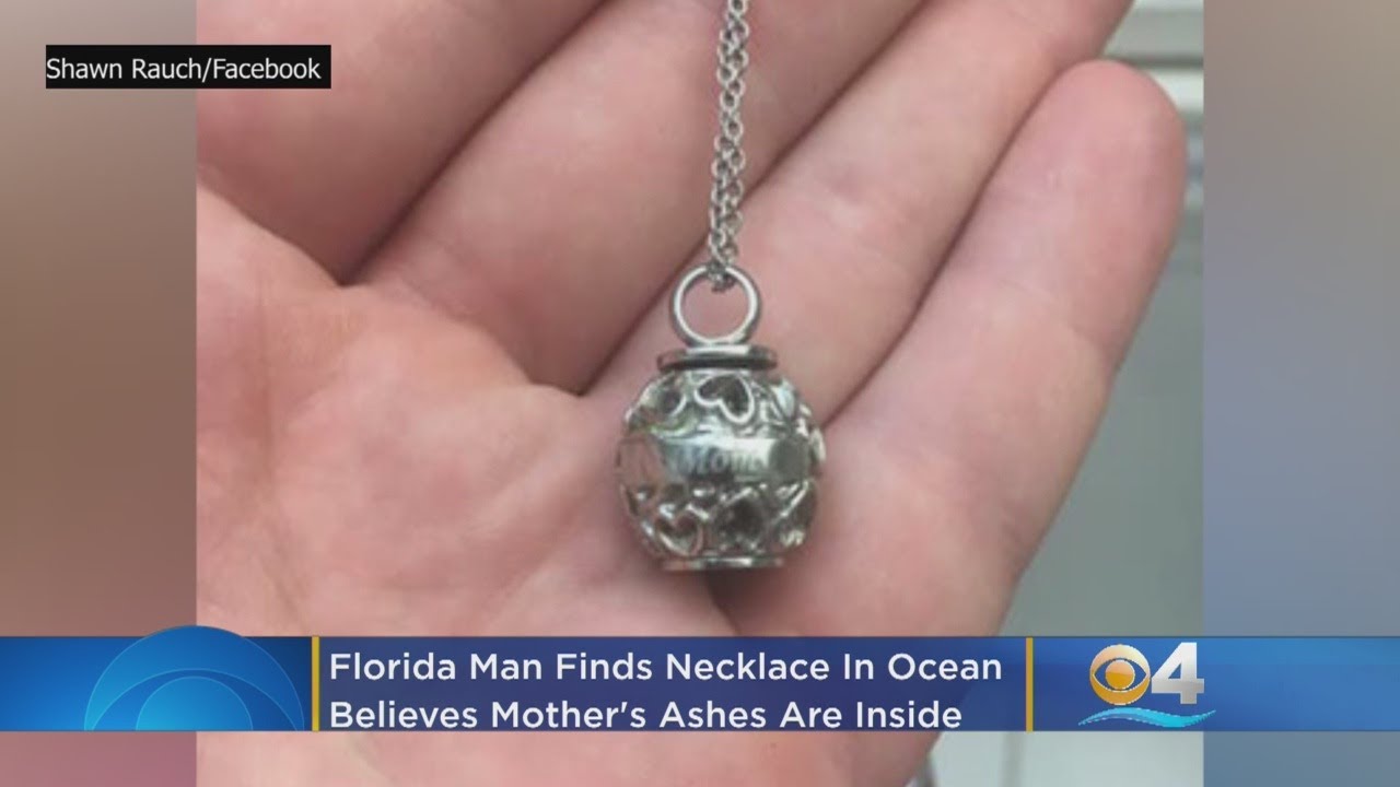 Florida Man Finds Necklace In Ocean, Attached Are A Mother's Ashes