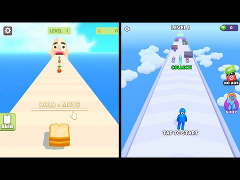 Sandwich Runner vs Layer Man 3D: Run & Collect Gameplay