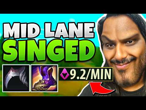 This is how I hit 9.2 CS per minute on mid lane Singed