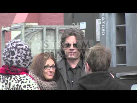 EXCLUSIVE: Vanessa Paradis and Benjamin Biolay  at the studio to record TV show in Paris