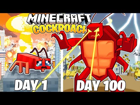Surviving 100 Days as a Cockroach in Minecraft?