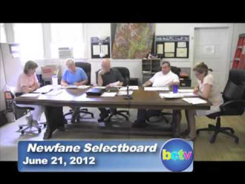 Newfane Selectboard Mtg. 6/21/12